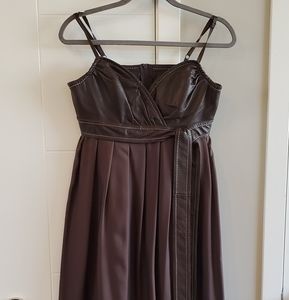 Brown Italian Leather Dress